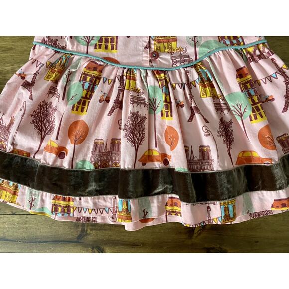 Matilda Jane Secret Fields Bon Vivant Peasant Pink Brown Short Sleeve Top 2 - Picture 6 of 6